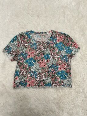 💜 BCBGeneration - Floral Crop Top T-shirt